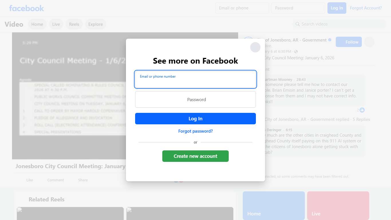 Jonesboro City Council Meeting: January 6, 2026 | City of Jonesboro, AR - Government | Facebook